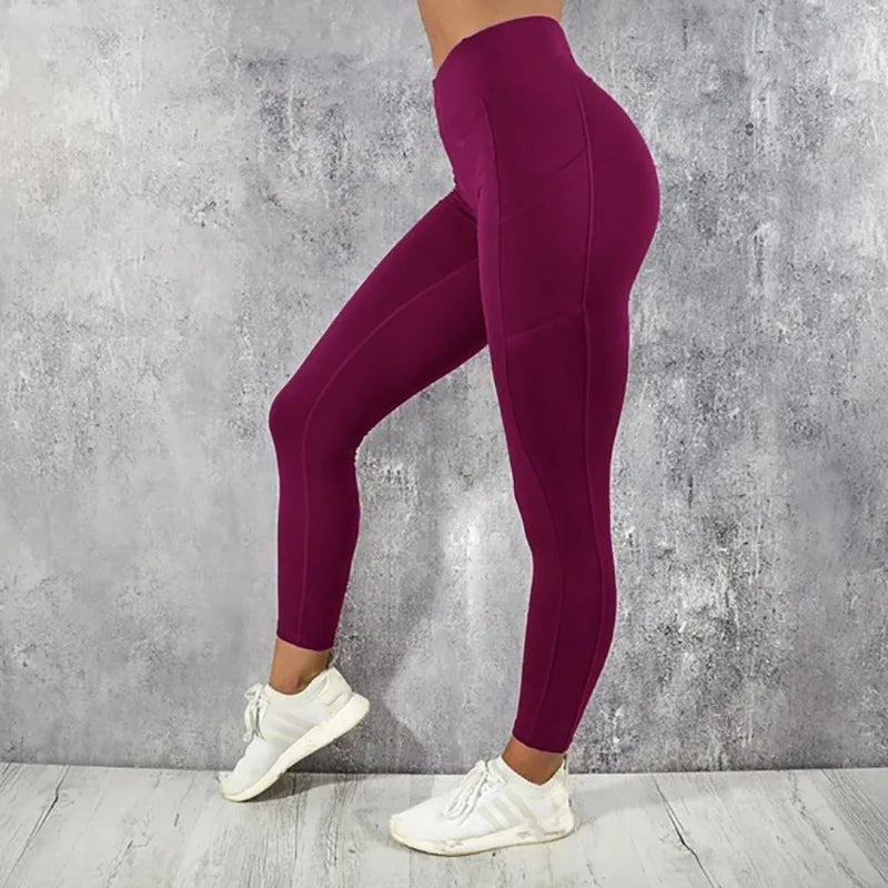 Women High Waist Pocket Butt Lift Leggings