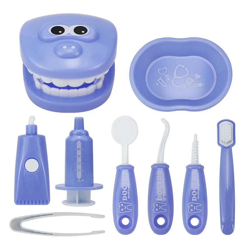 Montessori Dentist Role Play Toy – Fun Learning Doctor Set for Kids with Teeth Model & Parent-Child Interaction.