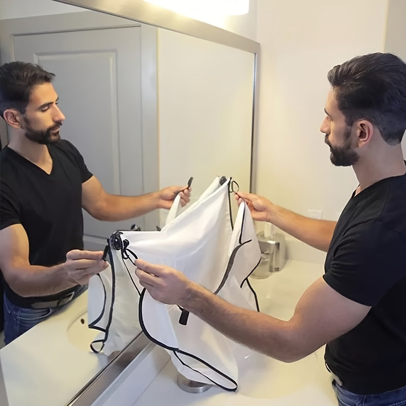 Men’s Beard Trimming Apron – Grooming Cape with Suction Cups for Mess-Free Shaving