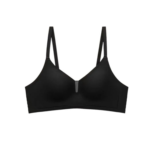 Solid Color Traceless Seamless Bra Anti-sagging Lingerie Wireless Bra for Women Shockproof Adjustable Deep V Bra Sports
