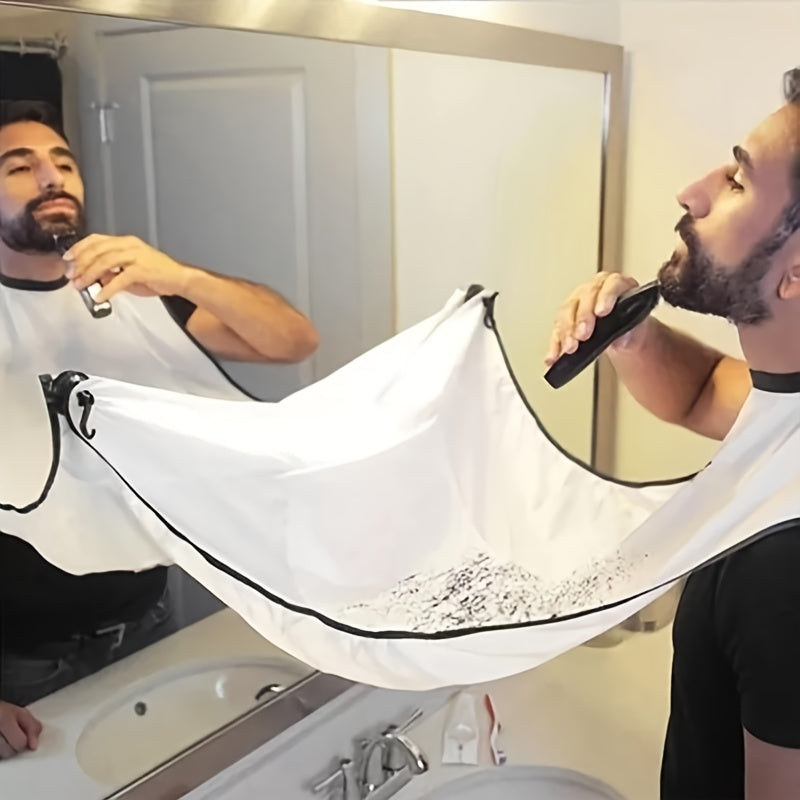 Men’s Beard Trimming Apron – Grooming Cape with Suction Cups for Mess-Free Shaving