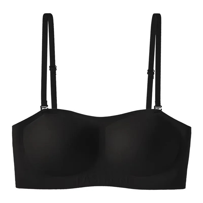 Strapless Bra for Women with Small Chest, Push-up, Non-slip and Anti-fall, Invisible and Seamless Bra with Detachable Straps