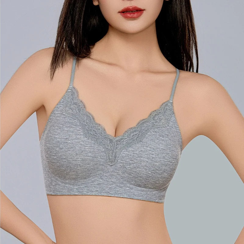 Seamless Underwear for Women, Thin Style, No Steel Ring, Beautiful Back, Big Chest, Small Chest, Push-up Sleeping Bra