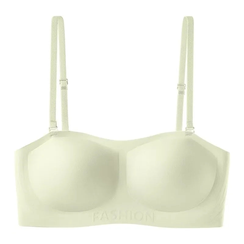 Strapless Bra for Women with Small Chest, Push-up, Non-slip and Anti-fall, Invisible and Seamless Bra with Detachable Straps