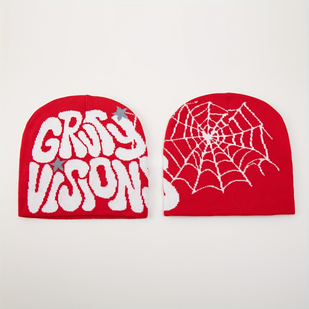 Spider Web Embroidered Beanie – Windproof Warm Winter Hat (Unisex)