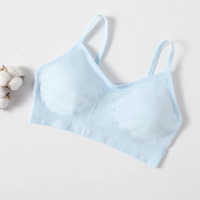 Women Push Up Tube Tops Seamless Sport Bras No-pads Soft Crop Top Female Non-wired Underwear Solid Color Intimates Sexy Lingerie