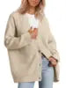 Women's Oversized V-Neck Knit Cardigan – Lightweight Button Front Fall Sweater