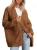 Women's Oversized V-Neck Knit Cardigan – Lightweight Button Front Fall Sweater
