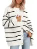 Women's Oversized V-Neck Knit Cardigan – Lightweight Button Front Fall Sweater
