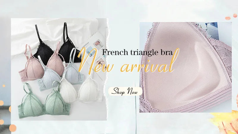 Sexy Woman Bra Floral Lace Bra Wire Free Bralette Lingerie Female Seamless Unpadded Transparent Intimates Triangle Relax Bras