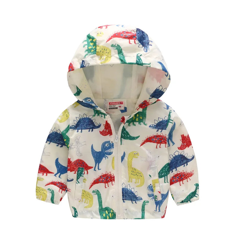 Spring Autumn Thin Jacket for Girls – Fashionable Baby Girl Hooded Windbreaker Coat.