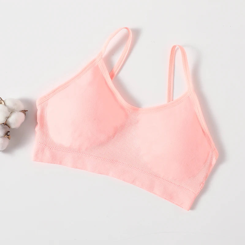 Women Push Up Tube Tops Seamless Sport Bras No-pads Soft Crop Top Female Non-wired Underwear Solid Color Intimates Sexy Lingerie