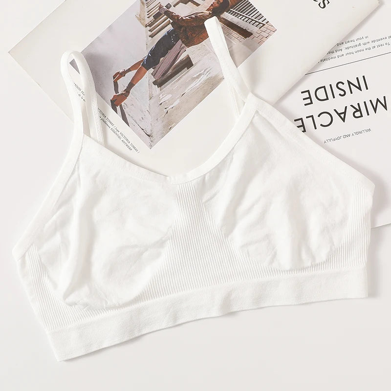 Women Push Up Tube Tops Seamless Sport Bras No-pads Soft Crop Top Female Non-wired Underwear Solid Color Intimates Sexy Lingerie