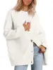 Women's Oversized V-Neck Knit Cardigan – Lightweight Button Front Fall Sweater