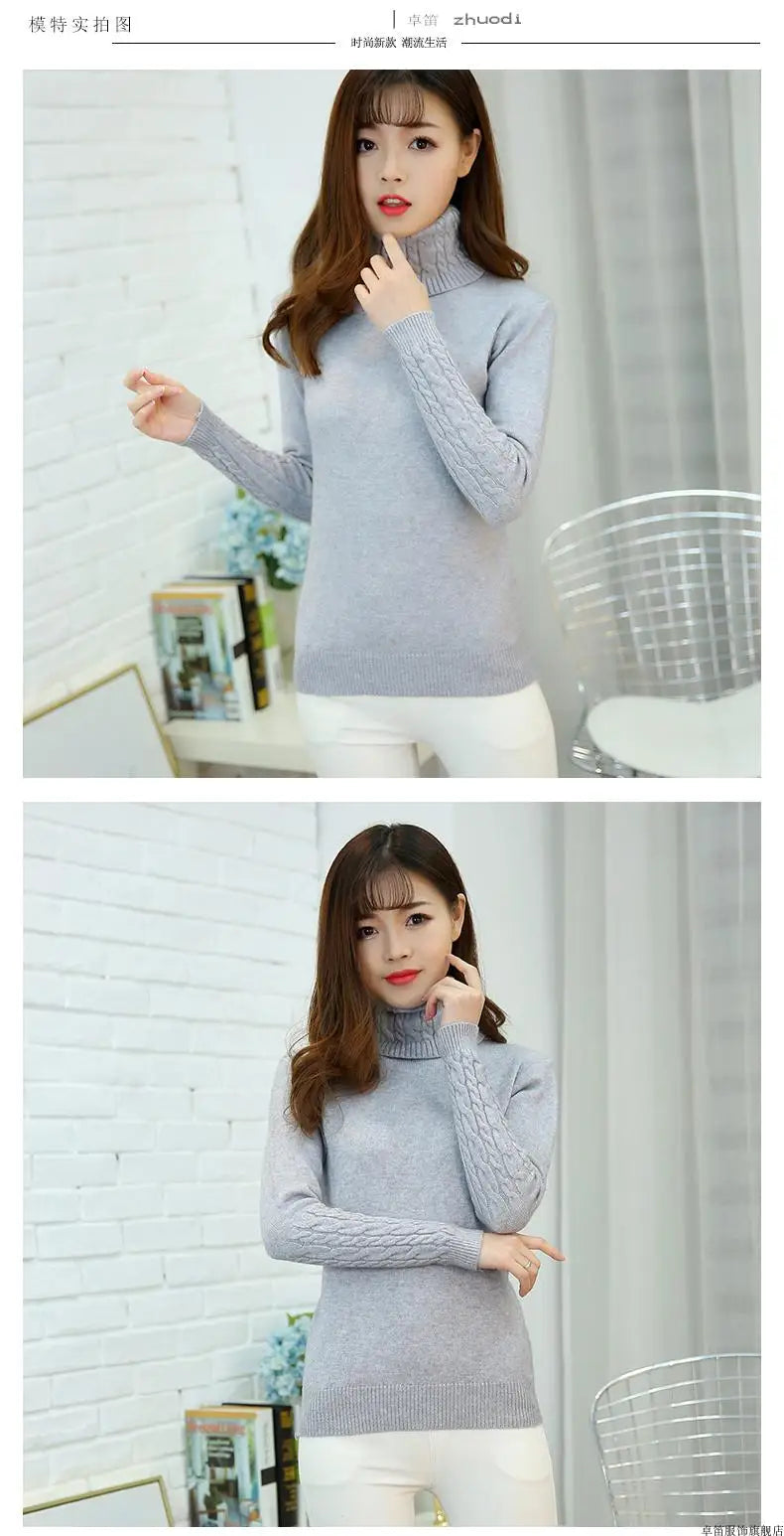 Women’s Cashmere Knit Sweater – Soft Warm Autumn & Winter Pullover Jumper