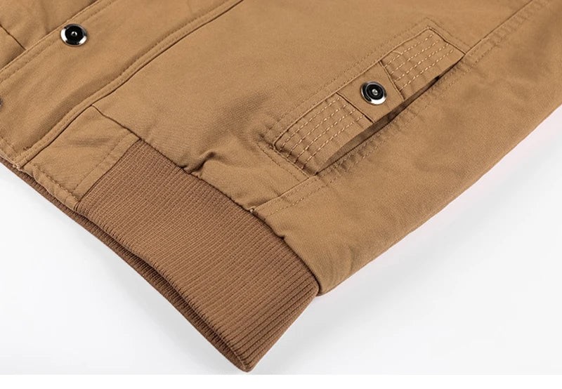 Men’s Fleece Tactical Jacket – Windproof Outdoor Workwear Coat with Multi Pockets (Autumn/Winter 2025)