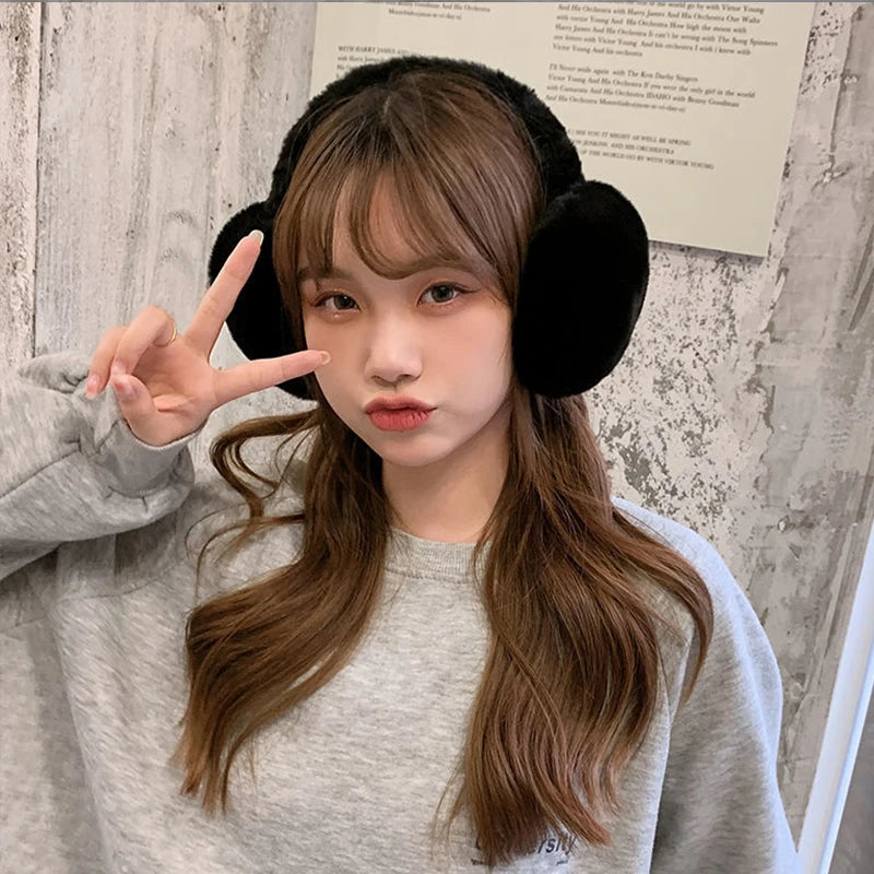 Soft Plush Winter Ear Muffs – Warm Ear Cover for Outdoor Cold Protection