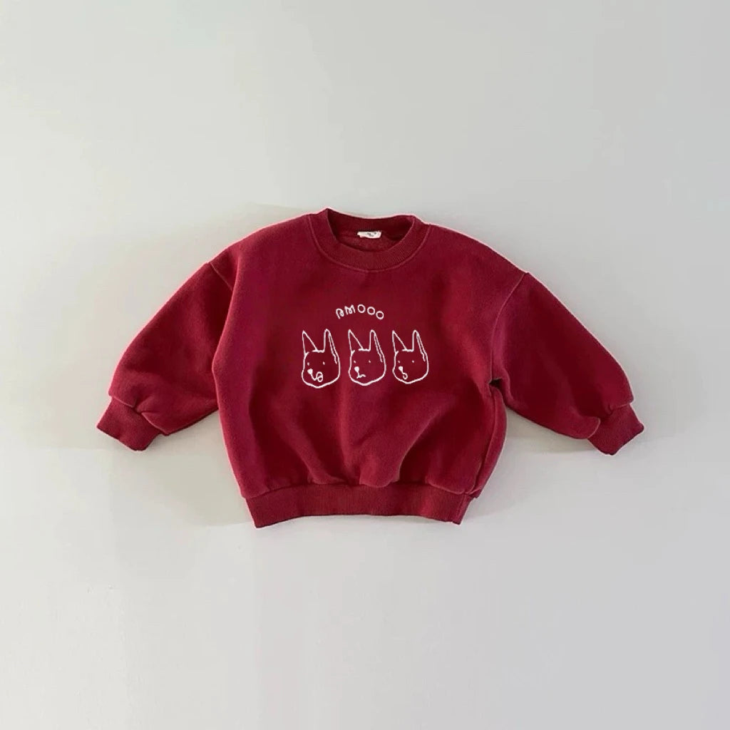 Long Sleeve Kids Sweatshirt – Simple & Cute Spring/Fall Pullover for Boys & Girls