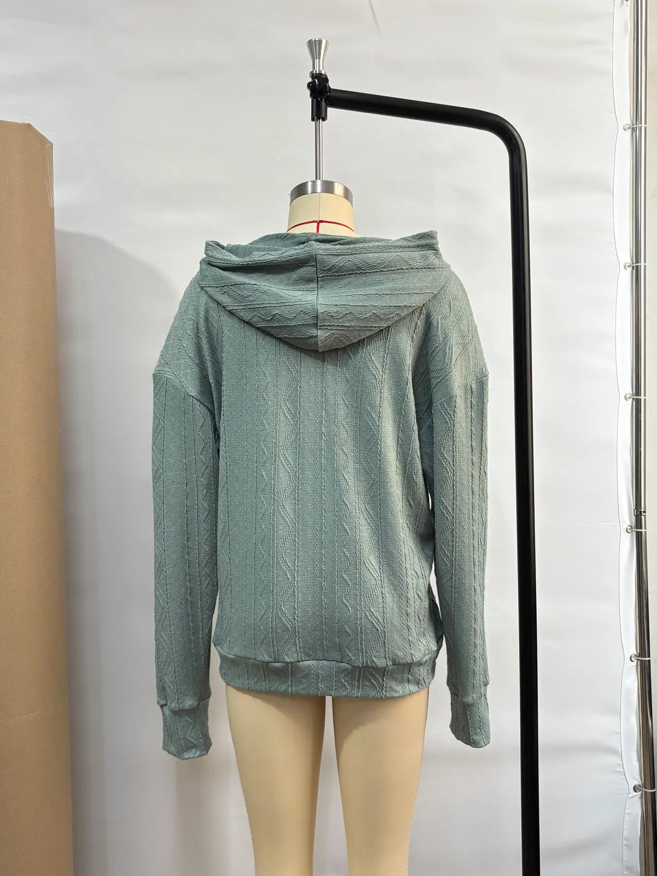 Women’s Hooded Long-Sleeve T-Shirt – Casual Solid Color Top