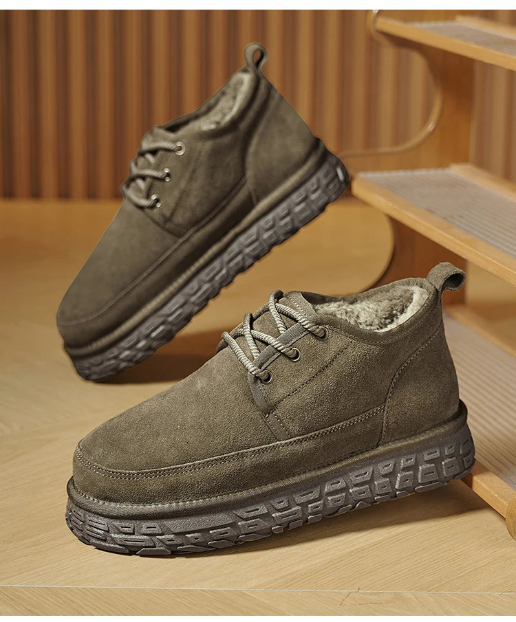 Men Chunky Sole Insulated Snow Boots