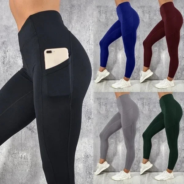 Women High Waist Pocket Butt Lift Leggings