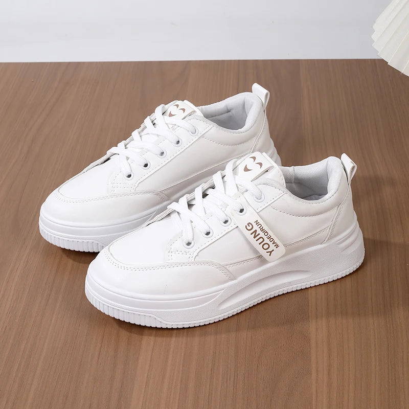 Women Soft Sole White Casual Sneakers