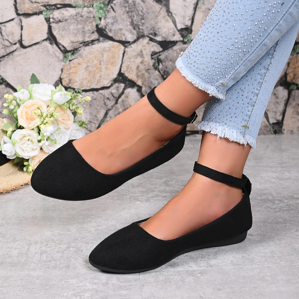 Women Retro Mary Jane Flat Shoes