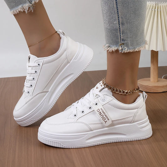 Women Soft Sole White Casual Sneakers