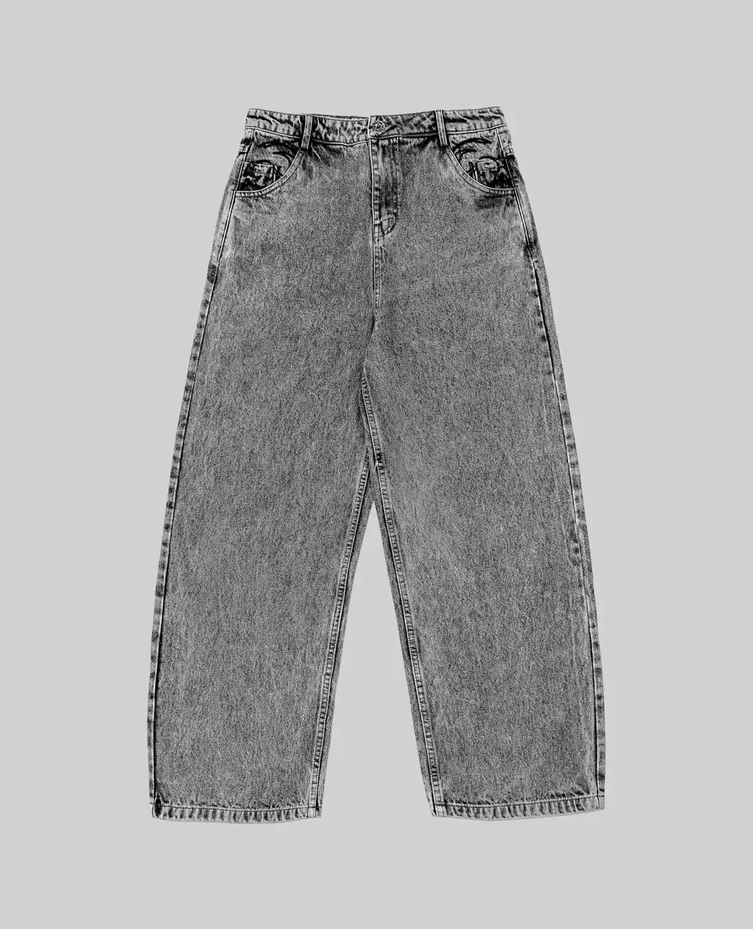 90s Retro Embroidered Street Jeans – Y2K Loose Straight Hip Hop Pants for Men & Women