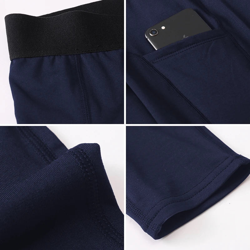 Men’s Thermal Compression Running Leggings – Fast Dry Fitness Tights for Winter Sports