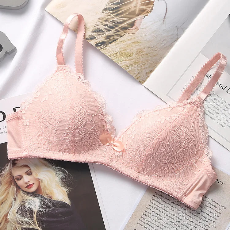 Women's Bra Smooth 3/4 Coverage Big Large Lingerie Seamless Wire free Push Up Support Bras ABC Cup Size 70-90 Black White Tops