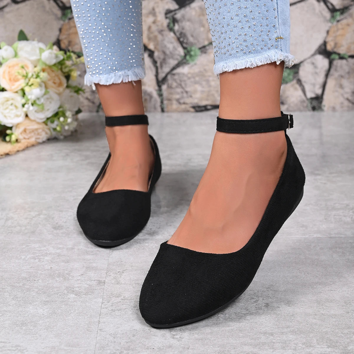 Women Retro Mary Jane Flat Shoes