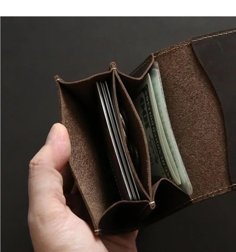 Vintage Genuine Leather Coin & Card Purse