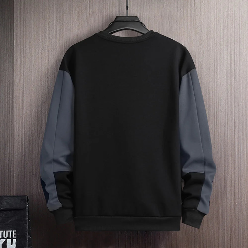 Men’s Loose Fit Sports Sweatshirt – Casual Round Neck Hoodie Style