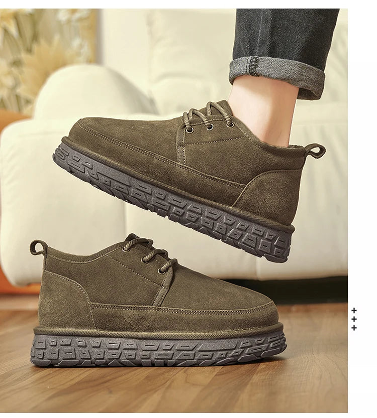 Men Chunky Sole Insulated Snow Boots