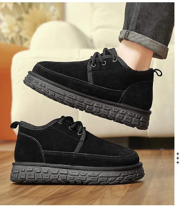 Men Chunky Sole Insulated Snow Boots