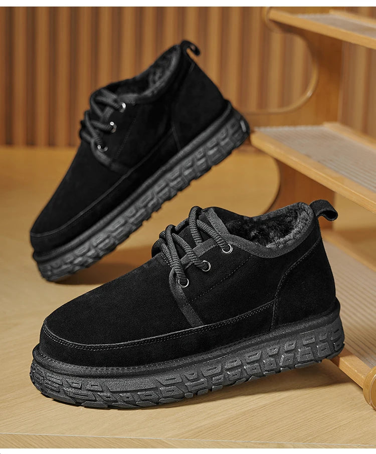 Men Chunky Sole Insulated Snow Boots