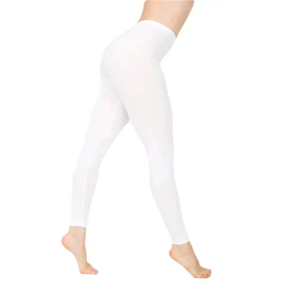 Women High Elastic Shiny Skinny Leggings