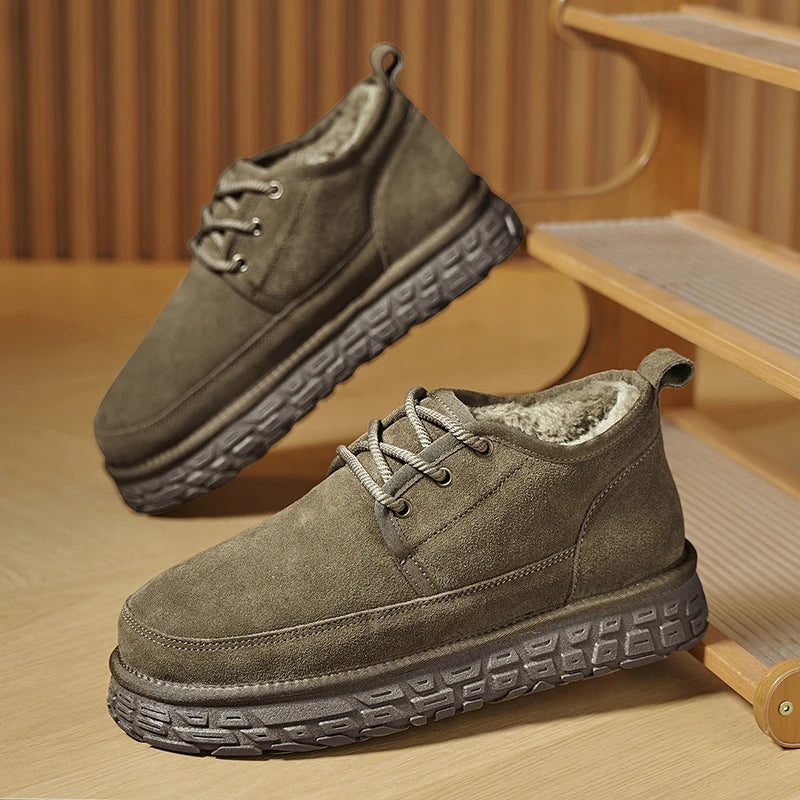 Men Chunky Sole Insulated Snow Boots