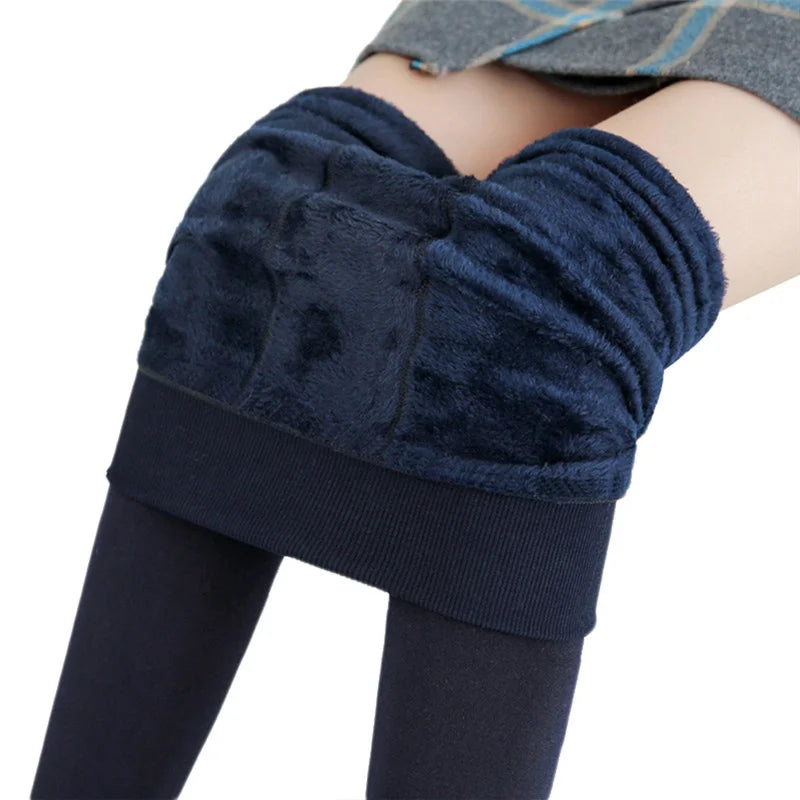 Women High Waist Warm Velvet Leggings
