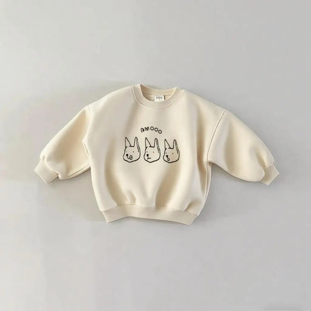 Long Sleeve Kids Sweatshirt – Simple & Cute Spring/Fall Pullover for Boys & Girls