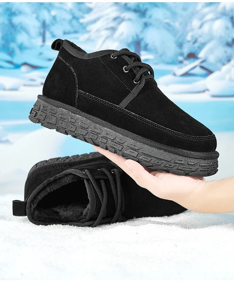 Men Chunky Sole Insulated Snow Boots