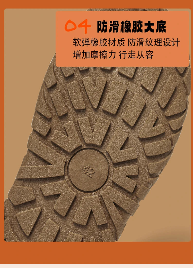 Men Chunky Sole Insulated Snow Boots