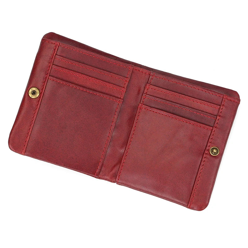 Luufan Men’s Genuine Leather Bifold Wallet – Compact Card & Coin Holder