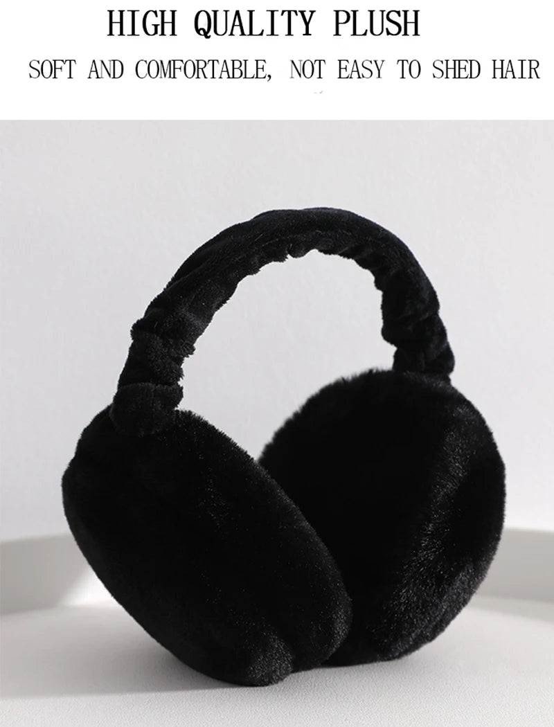 Soft Plush Winter Ear Muffs – Warm Ear Cover for Outdoor Cold Protection