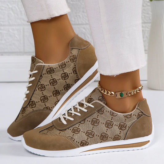 Women Casual Lace-Up Walking Sneakers