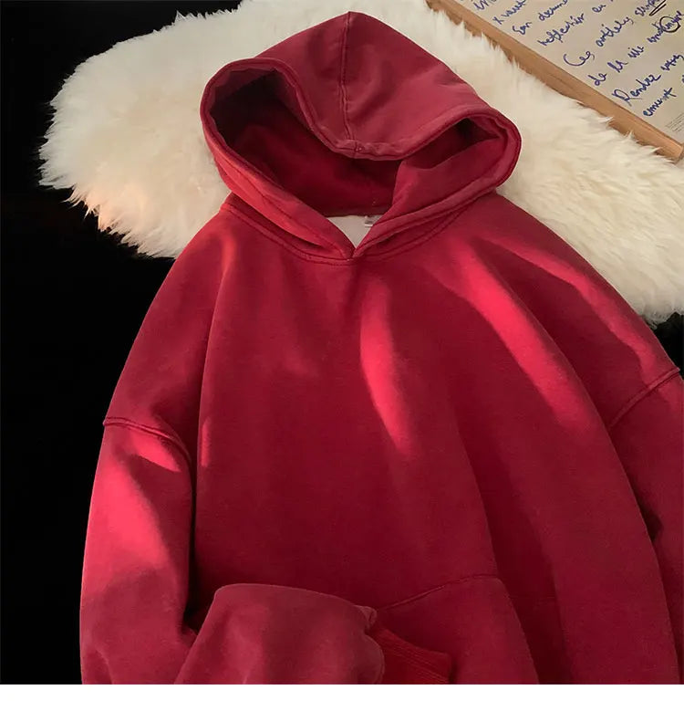 Vintage Washed Oversized Hoodie – Streetwear Harajuku Unisex Sweatshirt