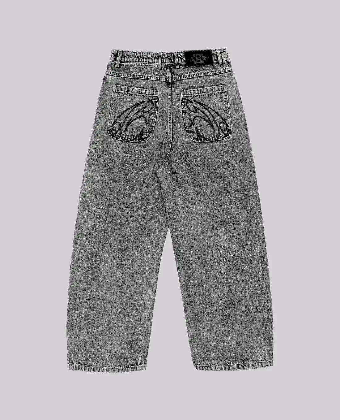 90s Retro Embroidered Street Jeans – Y2K Loose Straight Hip Hop Pants for Men & Women
