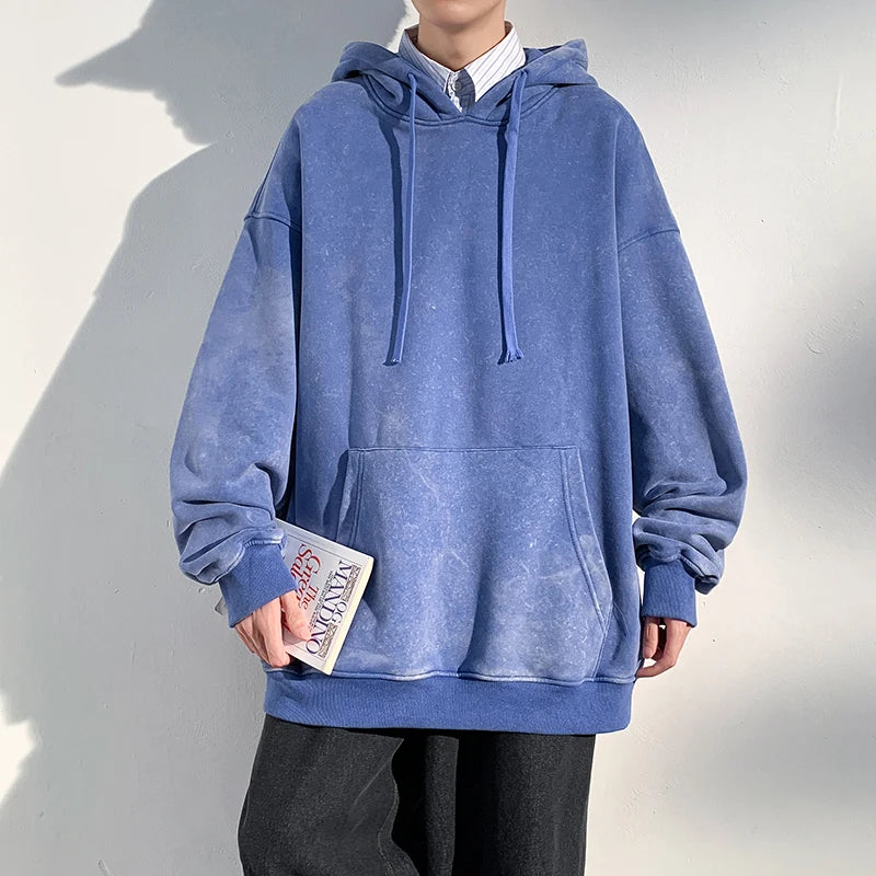 Vintage Washed Oversized Hoodie – Streetwear Harajuku Unisex Sweatshirt