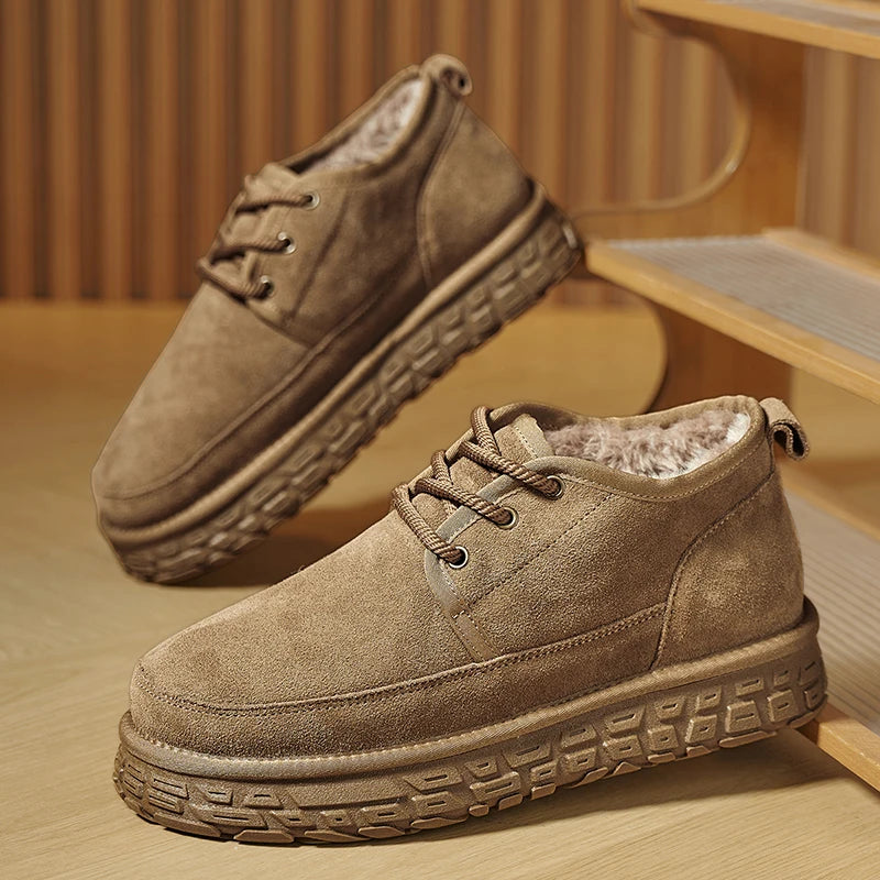 Men Chunky Sole Insulated Snow Boots